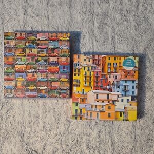 Galison - Muchos Autos And Cinque Terre 500 Piece Colorful Puzzle Set